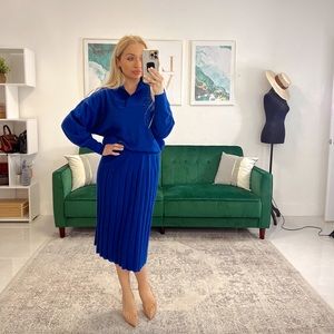 Elegant Blue Skirt Set for Women